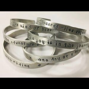 Customized Quote Cuff Handstamped Bracelet